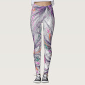 Elegantes Butterfly Fraktal Leggings (Vorderseite)
