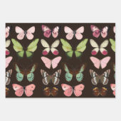 Elegantes Butterfly Garden Wrapping Paper Set Geschenkpapier Set (Vorderseite 3)