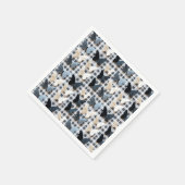 Elegantes Butterfly Grid Pattern Serviette (Ecke)