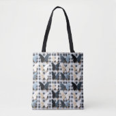 Elegantes Butterfly Grid Pattern Tasche (Vorderseite)