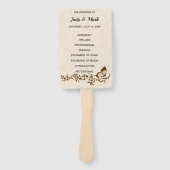 Elegantes Butterfly-Hochzeitsprogramm Fächer (Vorderseite)