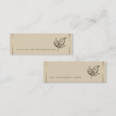 Elegantes Butterfly Lesezeichen Mini Visitenkarte (Vorne/Hinten)