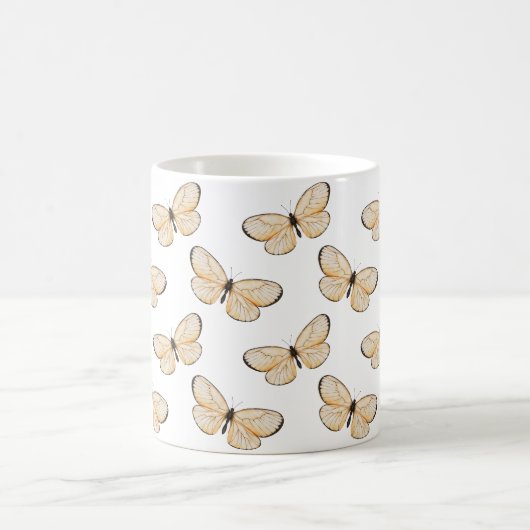 Elegantes Butterfly Lover Muster Kaffeetasse (Mittel)