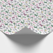 Elegantes Butterfly-Musterpapier Geschenkpapier (Ecke)