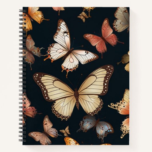 Elegantes Butterfly-Notebook Notizblock (Vorderseite)