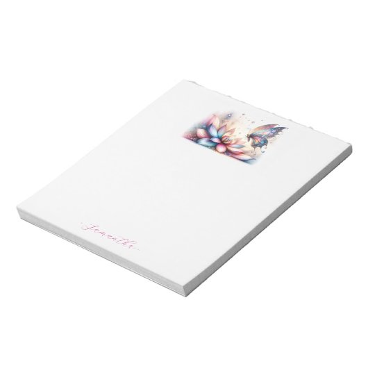 Elegantes Butterfly Notepad Notizblock (Rotiert)