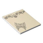 Elegantes Butterfly Notepad Notizblock (angewinkelt)
