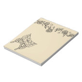Elegantes Butterfly Notepad Notizblock (Rotiert)