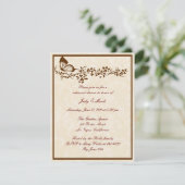 Elegantes Butterfly Probe Dinner Einladung (Stehend Vorderseite)