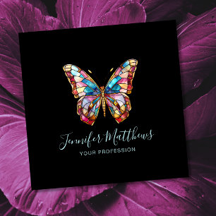 Elegantes Butterfly Square Business Quadratische Visitenkarte