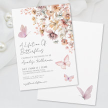 Elegantes Butterfly-Wildblumen-Brautparty
