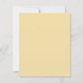 Elegantes Buttergelbes Budget Einladung zur Hochze (Rückseite)