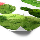 Elegantes Cactus Garden Wedding Willkommenszeichen Poster (Ecke)