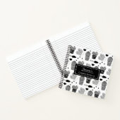Elegantes Cactus Pattern Personalisiert Garden Jou Notizblock (Innenseite)