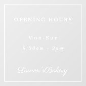 Elegantes Café Bakery Boutique Shop Fensteraufkleber (Blatt)