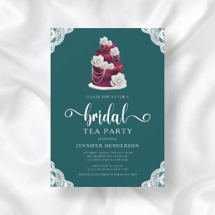Elegantes Cake Bridal Party Einladung