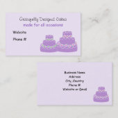 Elegantes Cake Business Visitenkarte (Vorne/Hinten)