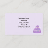 Elegantes Cake Business Visitenkarte (Rückseite)