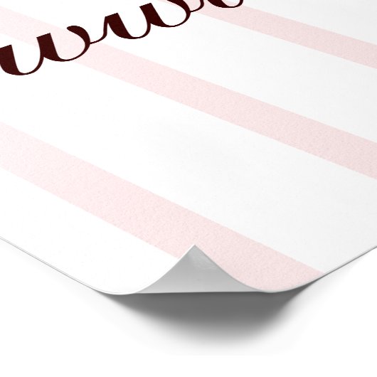 Elegantes Cake Custom Bakery Business Poster (Ecke)