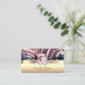 Elegantes Cake Mixer Blume Bäckerei Gold Abstrakt Visitenkarte (Stehend Vorderseite)