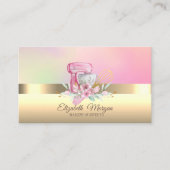 Elegantes Cake Mixer Whisk Blume Bäckerei Visitenkarte (Vorderseite)