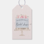 Elegantes Cake Pastel Script Schriftart Brautparty Geschenkanhänger (Vorderseite)