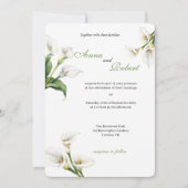 Elegantes Calla Lily Einladung - Blumendesign (Vorderseite)