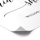 Elegantes Calligrafy Brautparty Willkommen Poster (Ecke)