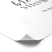Elegantes Calligrafy Brautparty Willkommenspopster Poster (Ecke)