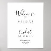 Elegantes Calligrafy Brautparty Willkommenspopster Poster (Vorne)