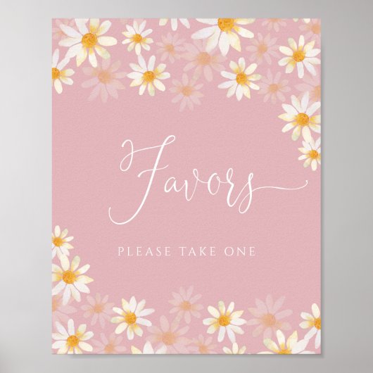 Elegantes Calligrafy Favors Poster (Vorne)