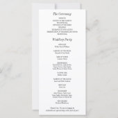 Elegantes Calligrafy Foto Hochzeitsprogramm (Rückseite)