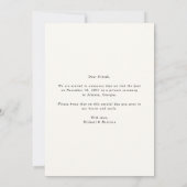 Elegantes Calligrafy Foto Mint Green Wedding Ankündigung (Rückseite)