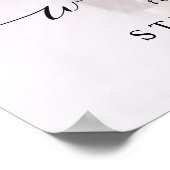 Elegantes Calligrafy Foto Wedding Welcome Sign Poster (Ecke)