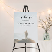 Elegantes Calligrafy Foto Wedding Willkommen