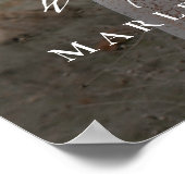 Elegantes Calligrafy Foto Wedding Willkommen Poster (Ecke)