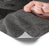 Elegantes Calligrafy Foto Wedding Willkommen Poster (Ecke)