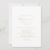 Elegantes Calligrafy Gold Probe Dinner Einladung (Vorderseite)