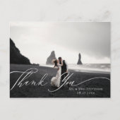 Elegantes Calligrafy Hochzeit im Herbst Foto Viele Postkarte (Vorderseite)