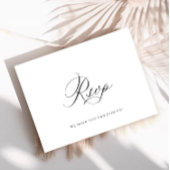 Elegantes Calligrafy Menü Wahl Hochzeitsfeier RSVP Postkarte