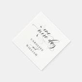 Elegantes Calligrafy One more Day Probe Dinner Serviette (Ecke)