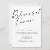 Elegantes Calligrafy Probe Abendessen Einladung (Vorderseite)