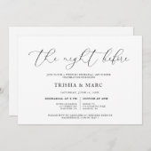 Elegantes Calligrafy Probe Dinner Einladung (Vorne/Hinten)