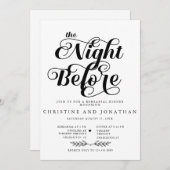 Elegantes Calligrafy Probe Dinner Einladung (Vorne/Hinten)