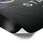 Elegantes Calligrafy Retirement Foto Party Poster (Ecke)