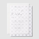Elegantes Calligrafy Script Blüht Hochzeit Pergament Einladungen (Versetzt (Einladung))