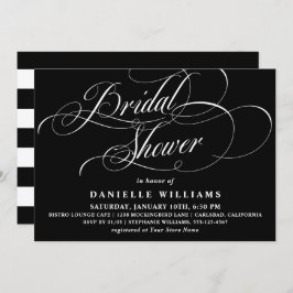 Elegantes Calligrafy Script-Brautparty Einladung