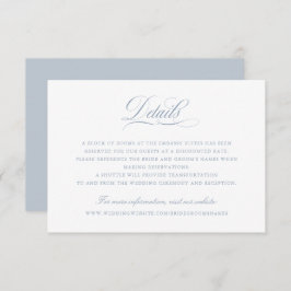 Elegantes Calligrafy Script Dusty Blue Details Einladung