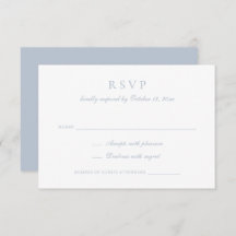 Elegantes Calligrafy Script Dusty Blue Wedding RSV