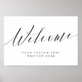 Elegantes Calligrafy Script jedes Event Begrüßungs Poster (Vorne)